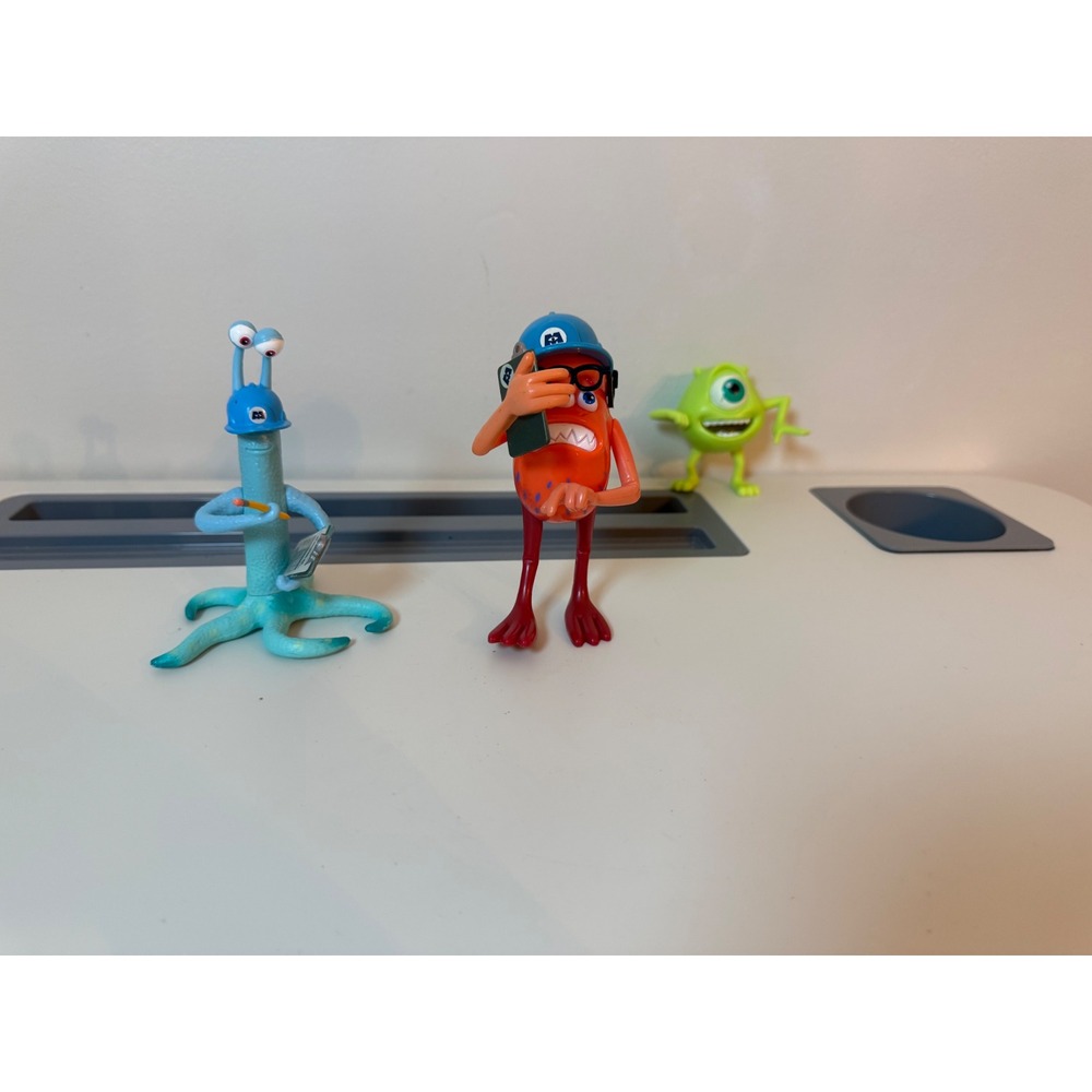 Disney Pixar Monsters Inc Action Figures Mike Wazowski Set of 3 2001 Hasbro Toy